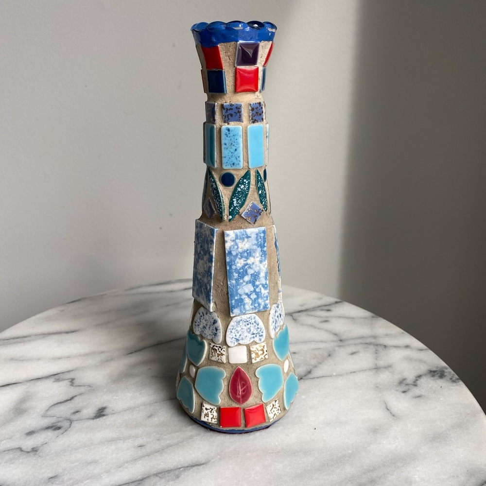 Vintage Mosaic Vase - Joseph Borvari Montreal